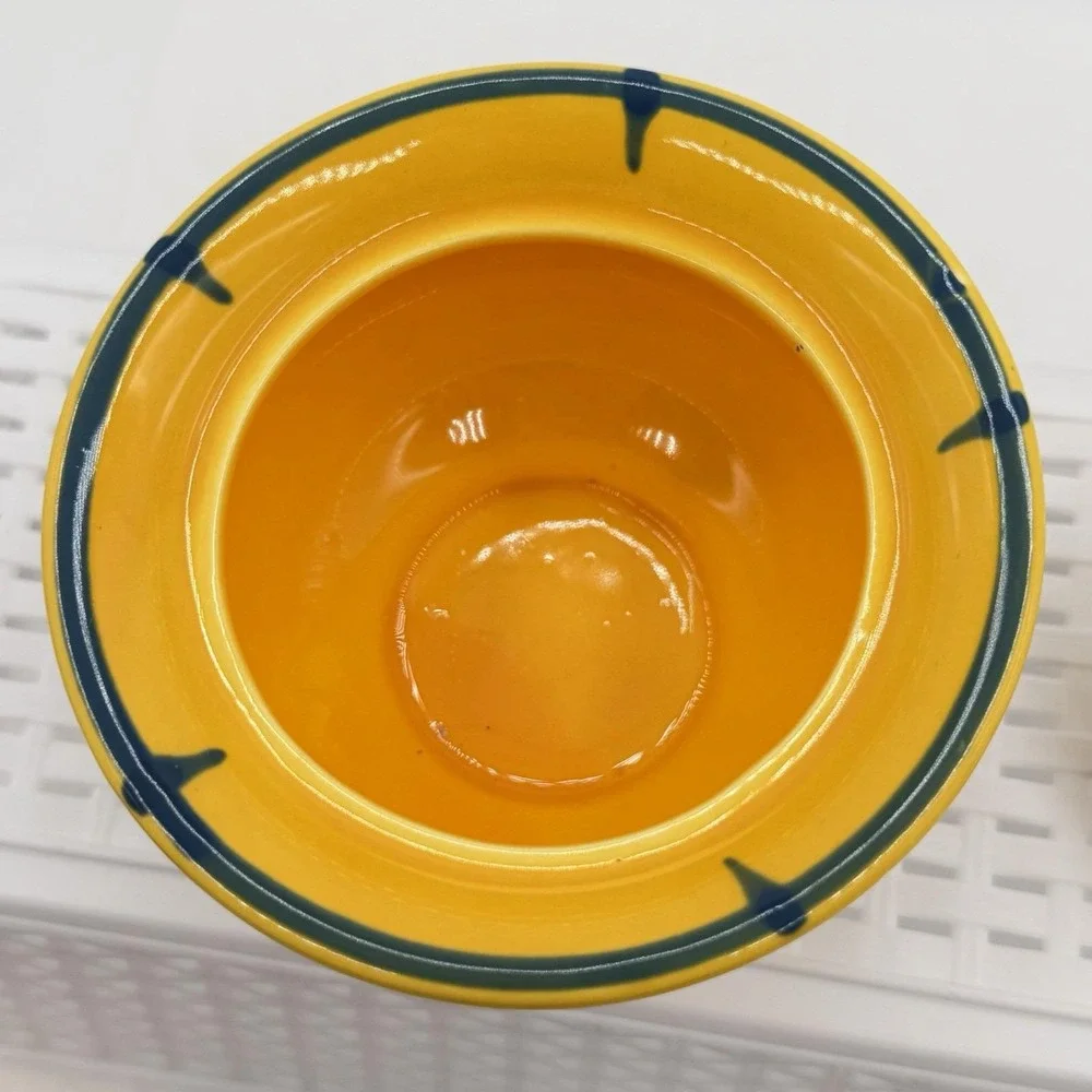 Vintage Pottery Barn Safari Creamer & Sugar Bowl Set Yellow Animals Jungle